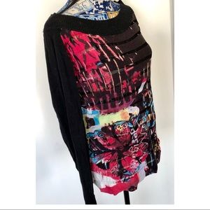 Lacroix Multi Alternating Sheer Pattern Top